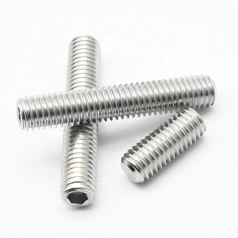 High Quality A2-70 A2-80 A4-70 A4-80 Inner Hexagon Socket Set Screws with Flat Point Grub Screw