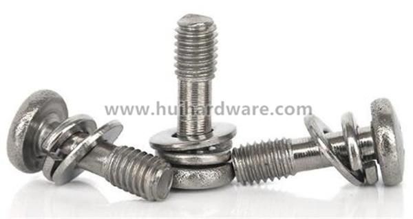 SUS304 Lock Screw with Washers Attached for Computer Case