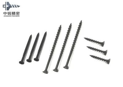 4.8X102mm Fine Thread Phillips Bugle Head Drywall Screws Black Phosphate Coated Drywall Screws
