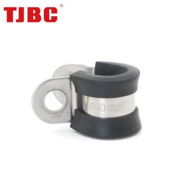 P Clips Pipe Clamp Ss201 6mm Rubber Lined P Clips Cable Mounting Hose Pipe Clamp