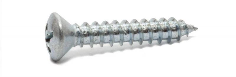 Zinc Plated Phillips Raised Flat/Oval Head Self-Tapping Sheet Metal Screw