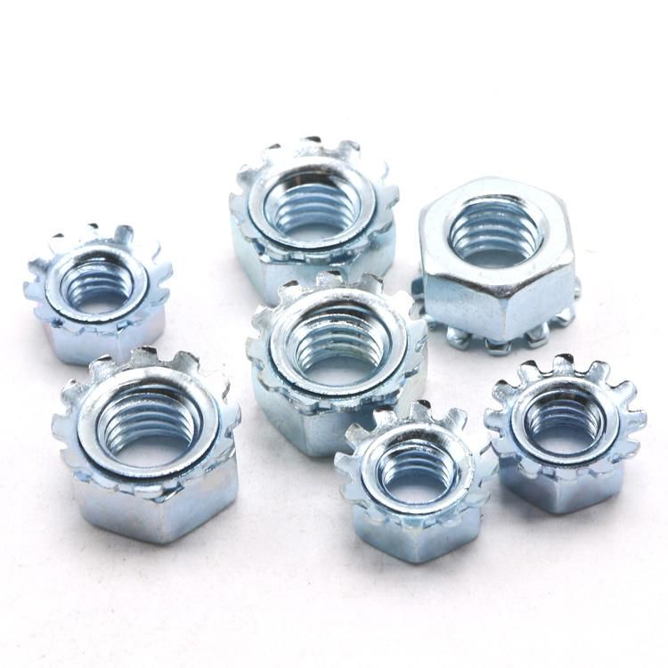 Zinc Plated Hex K-Lock Nuts