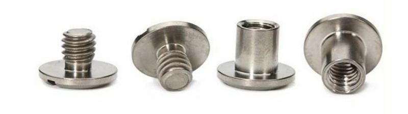 Customized Slotted Ultra Low Head Chicago Male-Female Titanium Slotted Screw