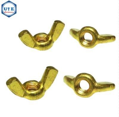 China Factory Hardware Fasteners Custom Metal Yellow Brass Wing Nut