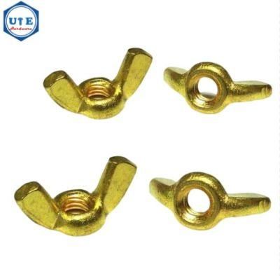 China Factory Hardware Fasteners Custom Metal Yellow Brass Wing Nut