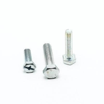 DIN931 DIN933 Carbon Steel Hex Head Bolt Grade 4.8/6.8/8.8 Galvanized Zinc Plated Hexagon Bolts