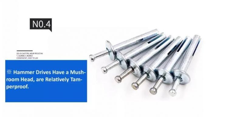 Hammer Drive Nail Anchors Hammer Fix Screws Anchor Zinc Alloy Hammer Driver Anchor