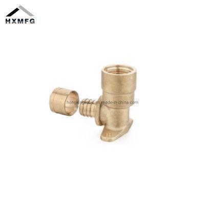 High Drop Ear Wallplate Brass Pex Sliding Fitting Elbow