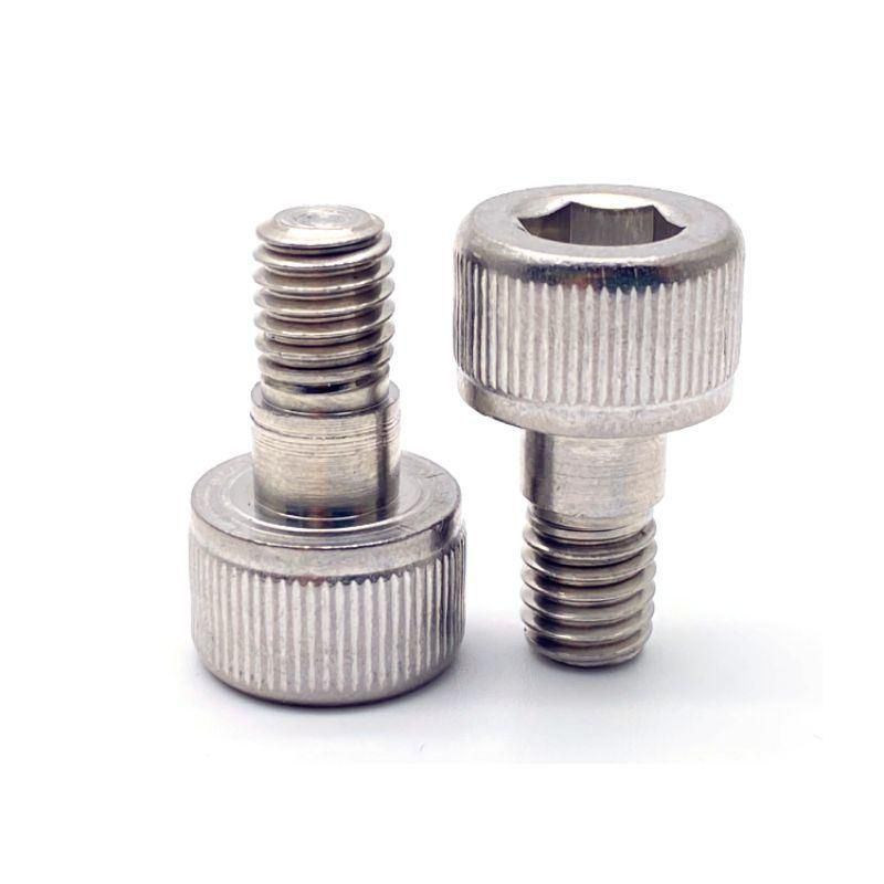 Stainless Steel Knurled Cap Head Hexagon Socket Allen Shoulder Screws