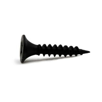 M6X1 Inch Black Phosphate Fine Thread Phillips Drywall Screw, 100-Pack