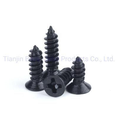 Philips Countersunk Head Black Self Tapping Screws