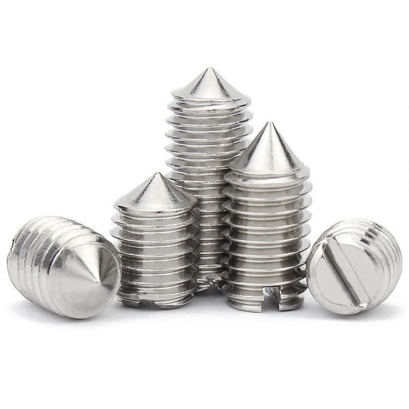 Factory Low Price Stainless Steel Slotted Set Screw with Cone Point DIN553