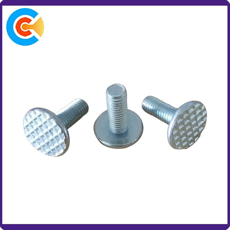 DIN/JIS/GB/Unc/Swb Carbon Steel Galvanized M5 Round Head Embossing Screw