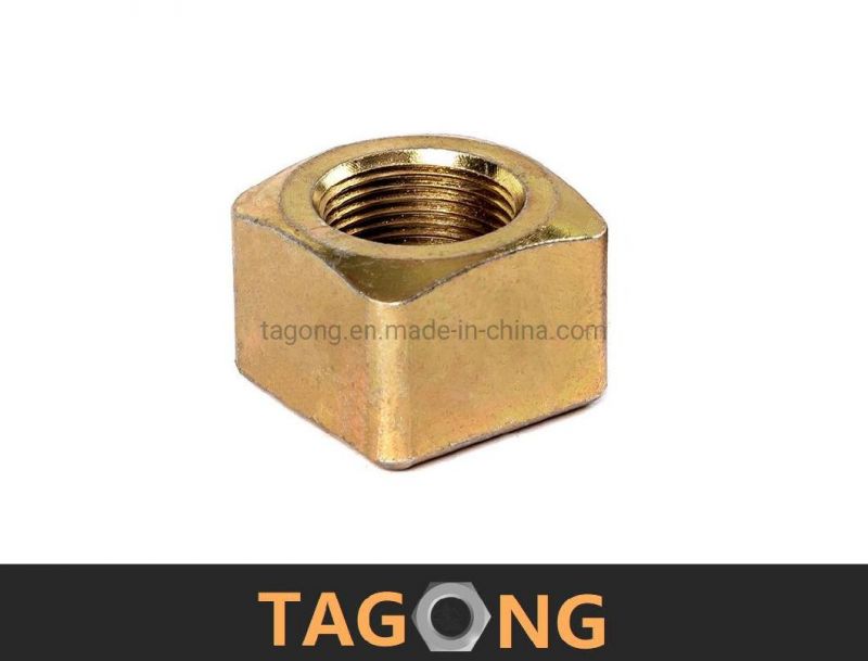 Carbon Special Square Nuts M24 Yellow Zinc Truck Nuts