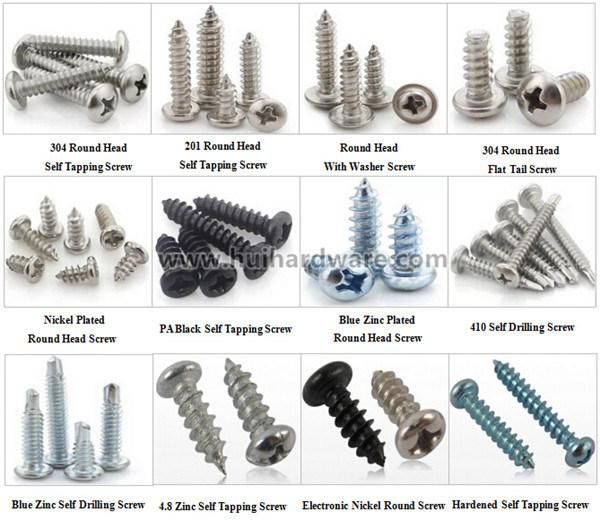 Carbon Steel Galvanized Pan Head DIN 7981 Self Tapping Screws
