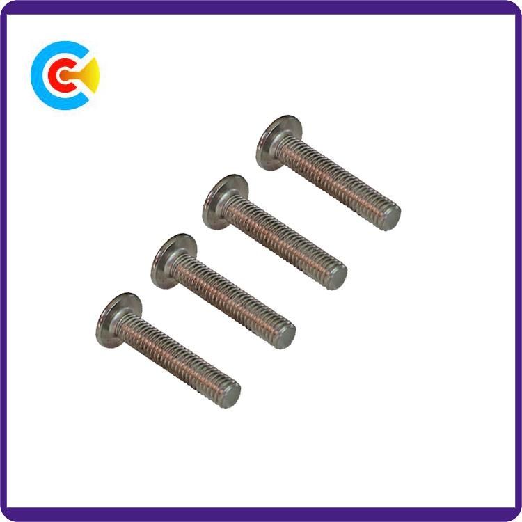 DIN/ANSI/BS/JIS Carbon-Steel/Stainless-Steel 4.8/8.8/10.9 Galvanized Hexagon Flat Head Screw for Machinery/Industry