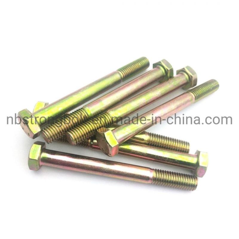 DIN931 Hex Bolt, Hex Cap Screw Cl. 8.8 with White Zinc Plated Cr3+ M8-1.25X40