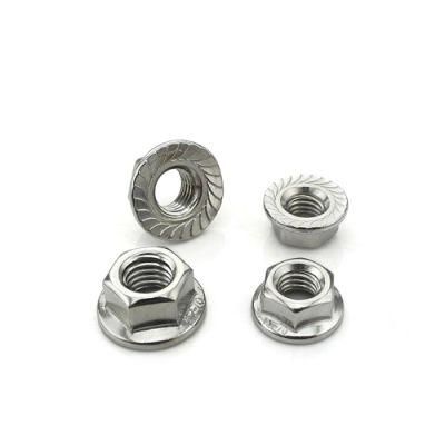 A2 Stainless Steel Serrated Flange Nut Nylon Insert Lock Nut