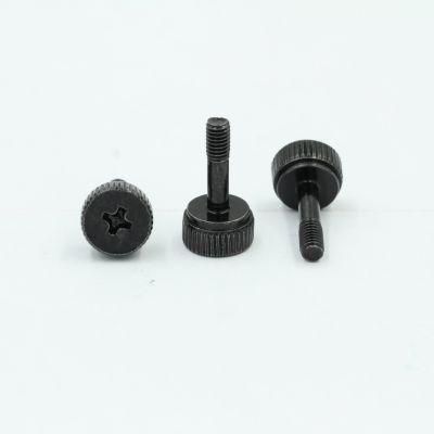 Custom Made Special Black Carbon Steel Knurled Screw