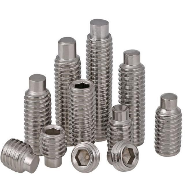 Stainless Steel Hexagon Socket Set Screw with Convex End DIN915 Cylindrical End Headless GB79 M8m10