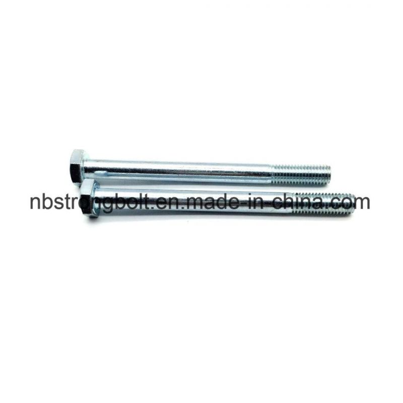 DIN931 Hex Bolt with White Zinc