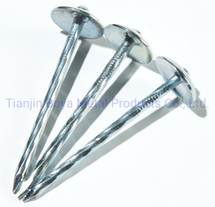 High Quality Yellow Zinc Roofing Nails Umbrella Head for South Africa Market