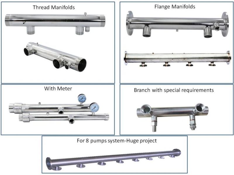 Discharge Stainless Steel Manifolds / Headers Booster Pump Manifolds