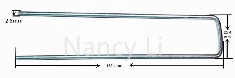 12"X1"X12"-9 Guage Galvanized Landscape SOD Staple Garden Stakes 100 PCS/Box
