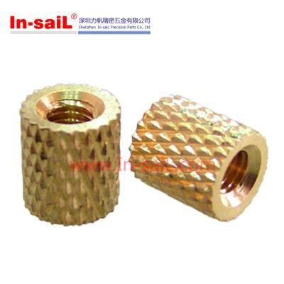 Knurled Brass Threaded Bushing for Plastic Case