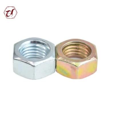 DIN934 Yellow Black Zinc Plated Gr4 Hexagon Nuts The Withe and Blue Zinc Plated Hex Nut Black Hex Nut