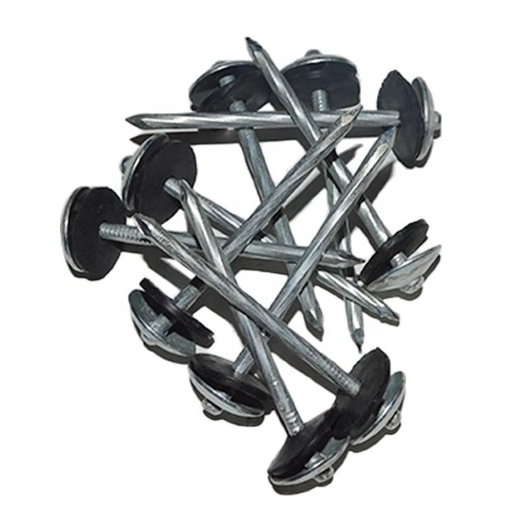 Bright Electro Galvanized Umbrella Roofing Nail with Washer