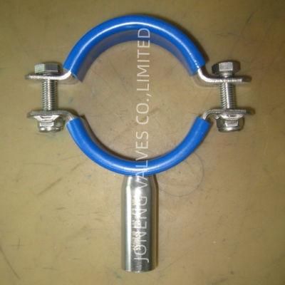 Stainless Steel Pipe Hanger with Blue Sleeves
