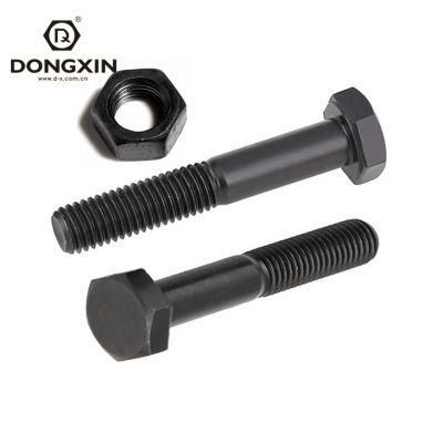 High Strength Customized M6 M8 M10 Carbon Steel Material Black Hex Bolts