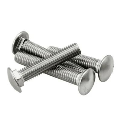 M8 Stainless Steel DIN603 Mushroom Head Round Head Square Neck Carriage Bolt with Hex Nut Stainless Steel Carriage Bolt
