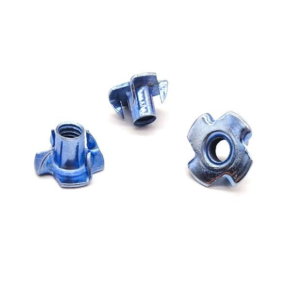 Zinc Plated Carbon Steel Tee Nut with 4 Prong