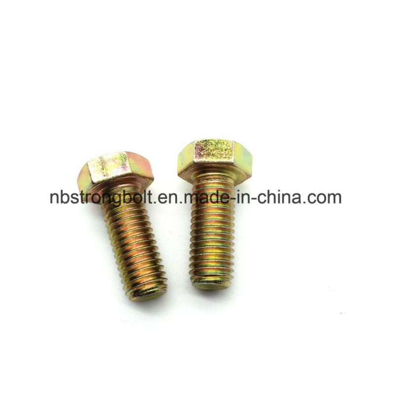 DIN933 Hex Bolt Gr. 8.8 with Yellow Zinc Plated M12X30