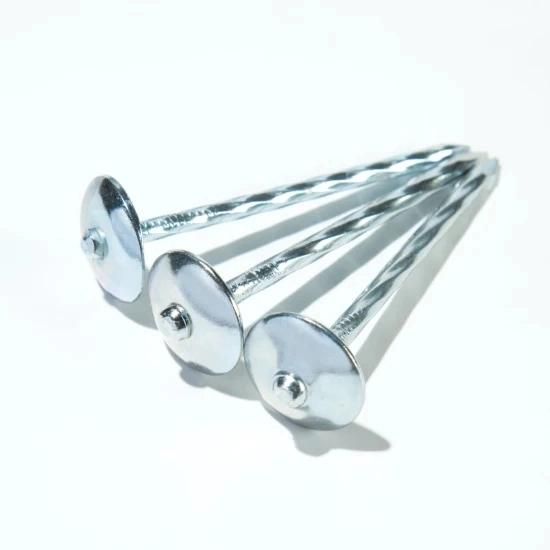 Direct Factory Hot Sale Q235/Q195 Galvanized Corrugated Sheet Nails Twisted /Smooth Shank Umbrella Head Roofing Nails