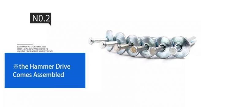 Zinc Alloy Mushroom Head Hammer Masonry Anchors Nail-on Concrete Drive Pins
