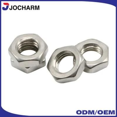 A4 DIN439 DIN936 Stainless Steel Machining Hex Jam Thin Nut