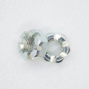 M24 Blue White Zinc Plate or Black DIN979 DIN937 Slotted Thin Nuts