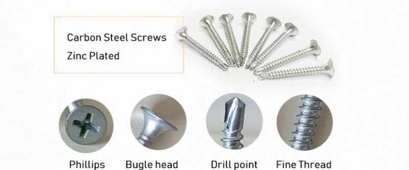 Phillips Drive Bugle Head Zinc Plated Self Tapping Self-Drilling Sheet Rock Screws/Drywall Screw