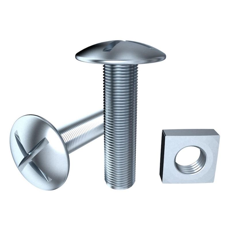 Slotted Bolt Carriage Bolt Zinc Plated Pan Head Zinc