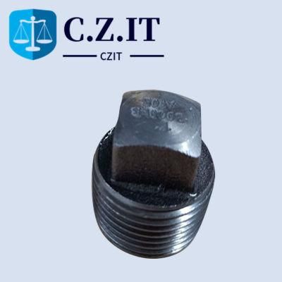Male Thread BSPT 316L Forged Square Plug