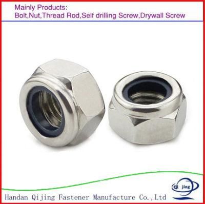 Fastener M6 M12 M24 DIN982 Nylon Lock Nut Zp Plated Weld Nuts Hexagon Nut
