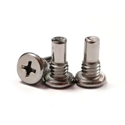 Nickel Plated Thin Ultra Low Profile Head Phillps Machine Screws with Dog Point