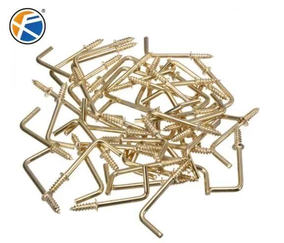 Brass Finish Square Cup Hooks