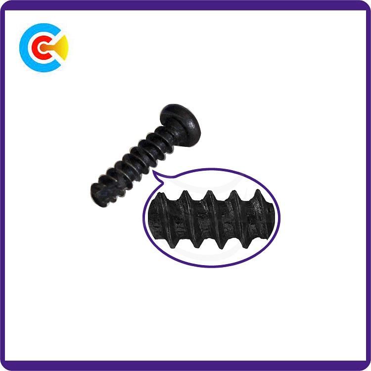 GB/DIN/JIS/ANSI Carbon Steel/Stainless Steel Crossed Tail Tapping Screws for Building Railway