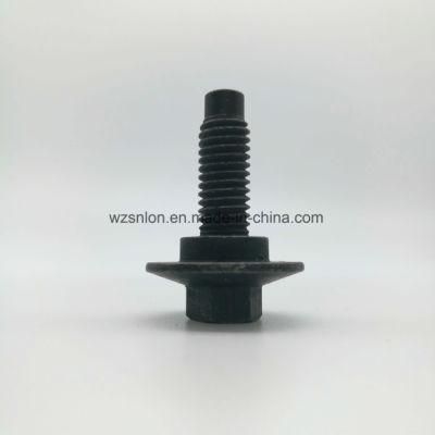 Black Finish Hex Flange Head Bolts with Dog Point