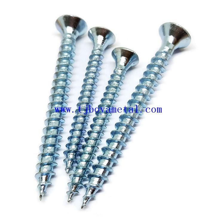 Yellow Zinc Pozi Drive Head Chipboard Screws for Wood