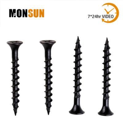 Flat Bugle Head C1022 Black Phosphated Coarse Thread Gypsum Board Drywall Screw/Tornillos Made in China